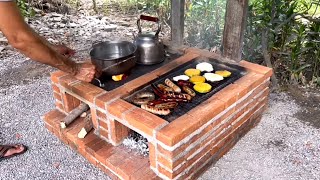 wood stove combined with oven 177 [upl. by Sperry683]