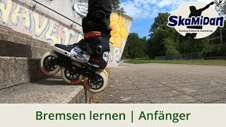 Bremsen lernen mit Inlineskates  Beginner Bremstechniken  Inliner bremsen lernen 00 [upl. by Auqined370]