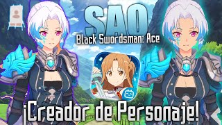 ¡ASÍ SE CREA TU AVATAR EN EL NUEVO JUEGO DE SAO  Sword Art Online Black Swordsman Ace [upl. by Halden]