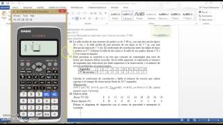 Estadística bidimensional con CASIO CLASSWIZ [upl. by Nonek]