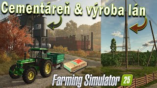 VÝROBA LÁN A CEMENT NA STAVBU BUDOV V HRE FARMING SIMULATOR 25 [upl. by Colwell]