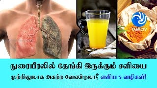 நுரையீரலில் தேங்கி இருக்கும் சளியை முற்றிலுமாக அகற்ற வேண்டுமா எளிய 5 வழிகள்  Tamil TV [upl. by Ecienaj891]