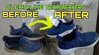 HOW TO CLEAN SNEAKERSSKECHERS IN THE WASHING MACHINE LIKE NEW [upl. by Fording]