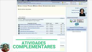 SIGAA 01  Verificar histórico escolar e cadastrar atividades complementares [upl. by Auhsoj248]