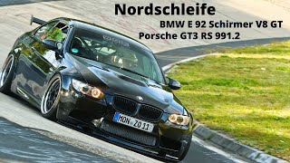 GT3 RS vs BMW E92 M 3 Schirmer V8 GT on the Nordschleife half lap because the fuel ran out [upl. by Burl485]