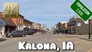 Driving Around Small Town Kalona IA in 4k Video [upl. by Giacomo931]