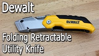 Dewalt Retractable Folding Utility Knife Review [upl. by Eedak324]