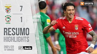 Highlights  Resumo Benfica 71 Marítimo Liga 2122 15 [upl. by Enrobyalc]