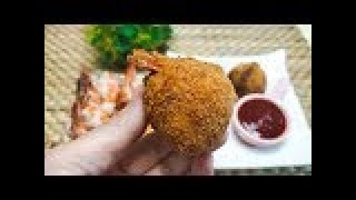 Bebola Udang Berkeju  Prawn Cheese Balls  Cheese Balls Recipe easy [upl. by Marj]