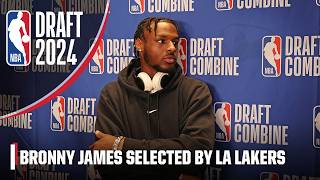 The Los Angeles Lakers select Bronny James with the No 55 pick in the 2024 NBA Draft  NBA on ESPN [upl. by Mittel505]