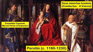 Perotin c 11601230  Deus misertus hominis Conductus  4 Voices [upl. by Htiekram648]