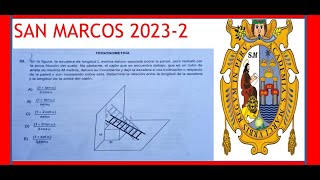 SOLUCIONARIO DEL EXAMEN SAN MARCOS 2024  preg39 trigonometría admisionuniadmisionsanmarcos [upl. by Lynne]