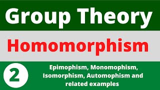 Homomorphism  Isomorphism  Automorphism  Related Examples  Prof Khalid [upl. by Lielos]