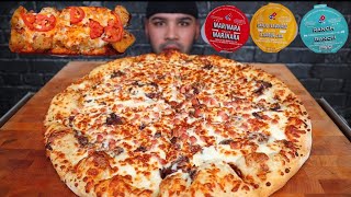 VIRAL DOMINOS PIZZA ASMR MUKBANG [upl. by Eidaj]