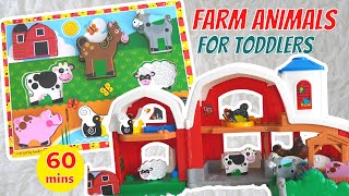 FARM ANIMALS for Toddlers Kids amp Babies  Around the Farm  Eric Carle Read Aloud Books [upl. by Georas235]