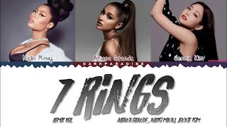 Ariana Grande  7 rings feat Nicki Minaj amp JENNIE Color Coded Lyrics [upl. by Maure]