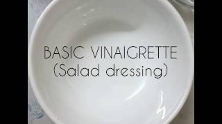 1 minute Basic Vinaigrette  SALAD DRESSING [upl. by Daveen647]