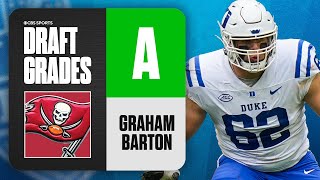 2024 NFL Draft Grades Buccaneers select Graham Barton No 26 Overall  CBS Sports [upl. by Eleahcim]