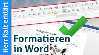 Texte in Word Formatieren – Einfacher Einstieg in die Textverarbeitung [upl. by Fabrienne704]