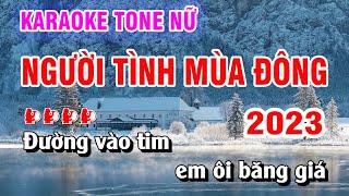 Người Tình Mùa Đông Karaoke Cha Cha Tone Nữ  Kim Chi Karaoke [upl. by Solokin]