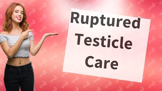 Does a ruptured testicle heal on its own [upl. by Teria614]