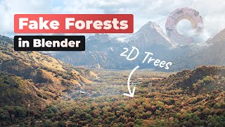 Fake Largescale Forests in Blender [upl. by Ainotahs]