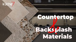 Choosing the Perfect Kitchen Countertop and Backsplash 2023  Dado Material and Colour Options [upl. by Moazami]