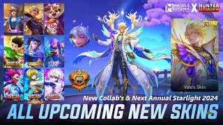 MOBILE LEGENDS ALL UPCOMING SKINS 2024  NEXT ANNUAL STARLIGHT 2024  MLBB COLLAB HUNTER X HUNTER [upl. by Whelan]