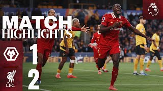 Konate amp Salah Goals In Premier League Win  Wolves 12 Liverpool  Highlights [upl. by Patsis]