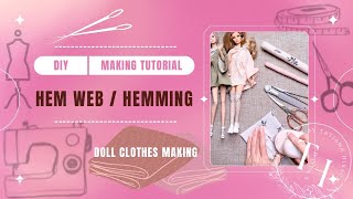 Ironon tape application for hemming doll clothes Hemming web with paper [upl. by Eerac]