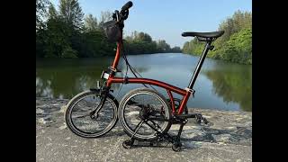 Brompton PLine 12speed Flame Lacquer bromptonbicycle nocopyrightinfringementintended cycling [upl. by Nnaycart]