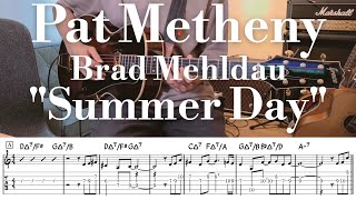 Pat Metheny  Brad Mehldau quotSummer Dayquot TAB譜  Jazz Guitar [upl. by Einaffets]