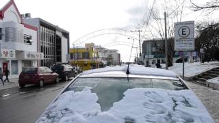 Neve em Canoinhas Praça da Matriz Cristo Rei [upl. by Reggie378]