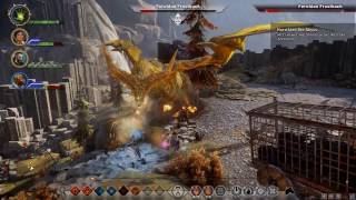 Dragon Age Inquisition  Ferelden Frostback High Dragon Fight [upl. by Aietal]