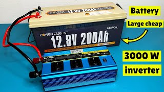 12v inverter 3000W test with maximum continuous discharging current 200ah battery [upl. by Cohen]