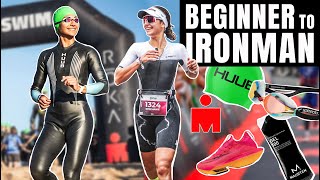 Triathlete BEGINNER to IRONMAN My experience Top tips Race kit Fuelling [upl. by Ikceb195]