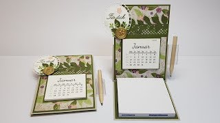 Anleitung AufstellTischkalender mit KalenderDatei zum Ausdrucken │StampinUp® [upl. by Gwen]