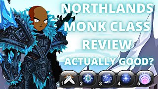 AQW Northlands Monk Class Review FrostVale Seasonal Class Soloing amp Support Class [upl. by Erle]