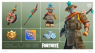 TODOS OS COSMÉTICOS DO TRAJE JING CLUBE FORTNITE DE JUNHO 2024 [upl. by Haldas994]