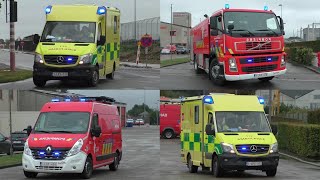 Plusieurs départs Pompiers Hannut ZDS Hesbaye vers interventions [upl. by Dahlstrom]