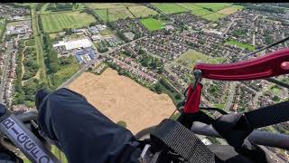 S1 E3 Flying my paramotor trike over Wirral landing and takeoff [upl. by Niamert]