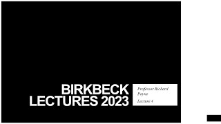 Birkbeck 2023 Lecture 4 A Festive Economy [upl. by Virge953]