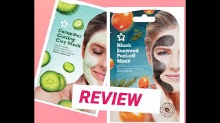 Black Seaweed peel off mask cucumber clay face mask Review [upl. by Lak476]