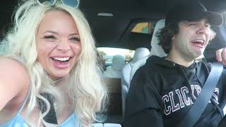 Trisha Paytas and David Dobrik eating McDonalds [upl. by Rdnaskela43]