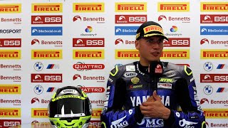 2024 Bennetts British Superbikes RD9 Oulton Park Front Row reactions to Speedy Hire Qualifying [upl. by Leban16]