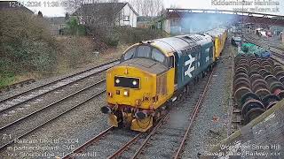 Locomotive Services Group 37401402 hauling 73951952 0Z58 120124  Railcam UK [upl. by Adnoloy]