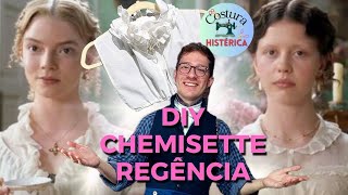 TUTORIAL de Chemisette da Regência Bridgerton Emma Jane Austen [upl. by Sweatt582]