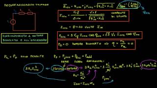 motore asincrono trifase a rotore bloccato  potenze [upl. by Ellehsem993]