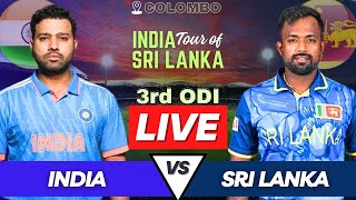 IND vs SL Live Match Today  India vs Sri Lanka 3rd ODI Live Commentary  IND vs SL Live ODI Match [upl. by Janiuszck]