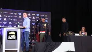 Hector Lombard vs Lorenzo Hunt get into confrontation at BKFC 22 Press Conference [upl. by Anikahs]